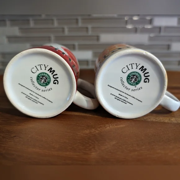 nwot RARE vintage 2010 Starbucks CITY MUG Collector ceramic espresso cups HK - Picture 8 of 9